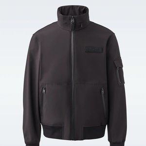 Mackage Rodney Flex tech track jacket with packable hood